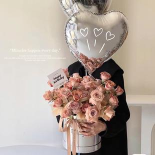 浪漫永生香皂花束卡布奇诺抱抱桶情人节送女友创意表白礼物情人节