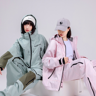 XXXsnow加棉滑雪服套装 男女情侣滑雪衣防水保暖单板双板雪服外套