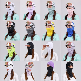 XXXsnow加绒防风滑雪头套包头护脸面罩V脸漏头发磁吸帽脖套不起雾