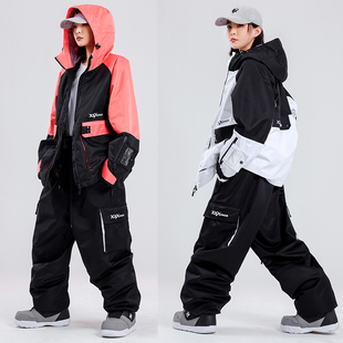 双板滑雪衣情侣宽松 滑雪服套装 XXXsnow防水防风加棉单板男款 女款