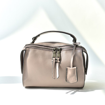 Europe and America Street beat The first layer cowhide Dual zippers Motorcycle Bag Mini Pillow bag portable One shoulder Diagonal Leather bagsin the Leather/Lady bags/Men's bag, Ms. bags  category - from Buy2taobao.com to provide professional Taobao agent buy service