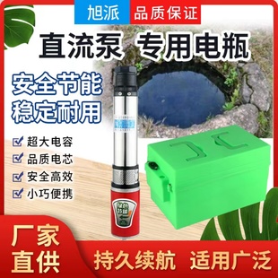 农家用高扬程抽水泵机 24v48v60伏深井直流潜水泵池瓶电动车充电式