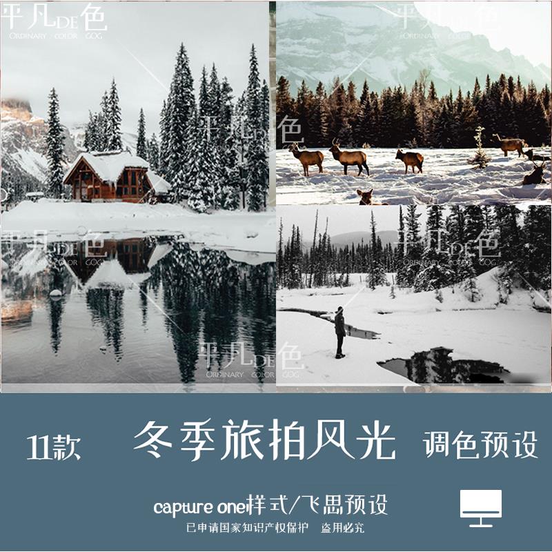 capture one样式 冬季旅拍风光人像胶片调色滤镜 C1飞思预设CO196