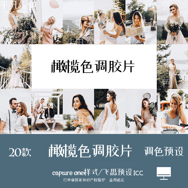 captureone样式 人像橄榄墨绿色电影胶片调色滤镜C1飞思预设CO737