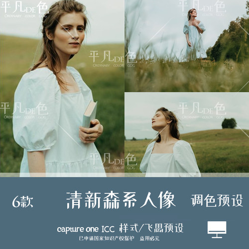 captureone样式小清新复古森系人像调色摄影滤镜 C1飞思预设CO938