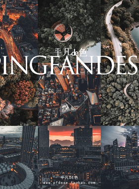 captureone样式 无人机褪色风光城市黑金调色滤镜c1飞思预设CO570