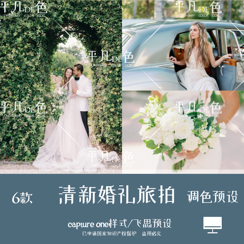 capture one样式清新淡雅婚礼旅拍人肖像调色滤镜C1飞思预设CO195