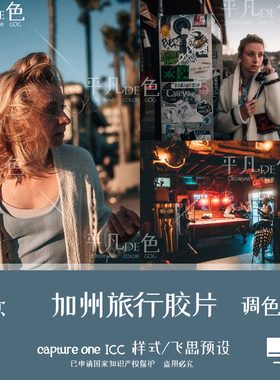 captureone样式 加州街拍旅行复古胶片调色滤镜 飞思c1样式CO932