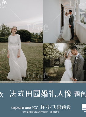 capture one样式法式田园婚礼人像墨绿色调色滤镜C1飞思预设CO778