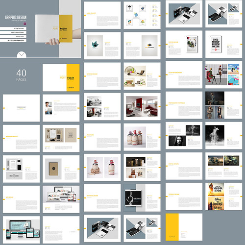 Indesign高端AI模板源文件A4 40P画册VI品牌产品手册ID画册素材