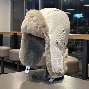 秋冬季男款雷锋帽新款加厚保暖帽骑行骑车防风防寒皮帽子女士帽子