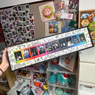 彩虹拍立得相框三寸照片长条手工diy画框摆台自制涂鸦纪念礼物