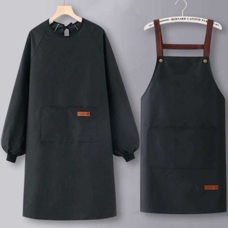 美术生专用画画围裙防水耐脏成人油画反穿罩衣袖套学生画室工作服