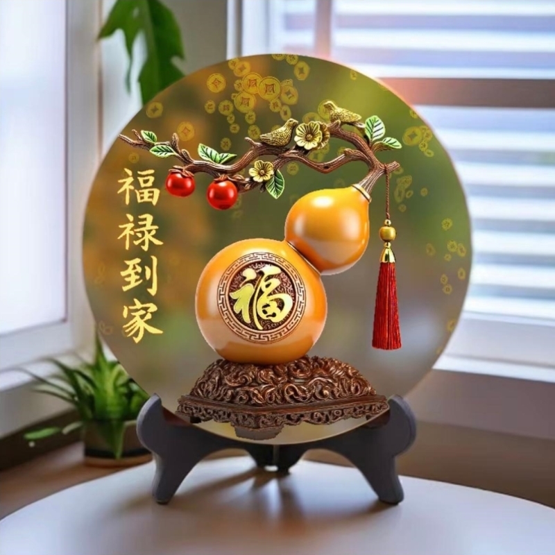 福禄到家家居摆件财源滚滚餐厅办公室客厅玄关电视柜桌面装饰品
