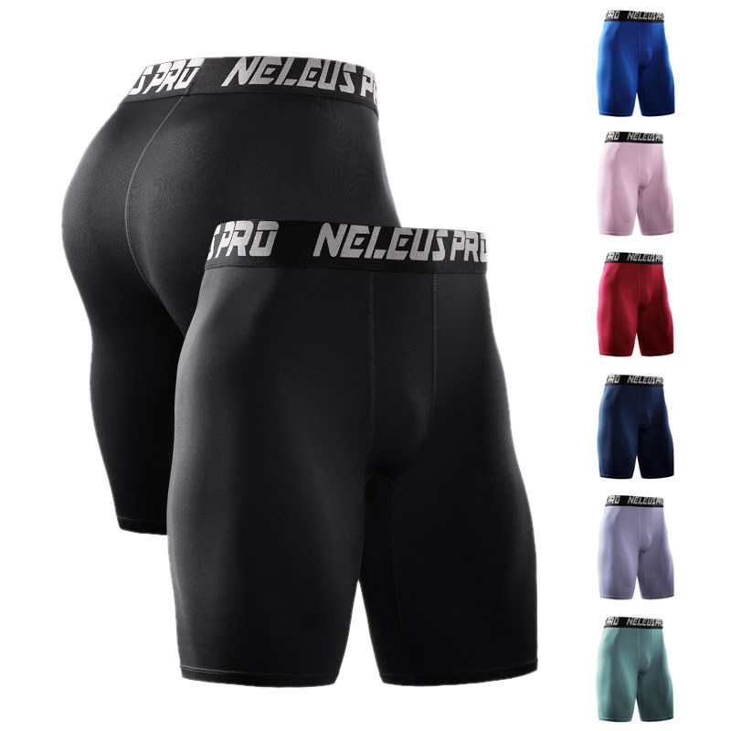 篮球运动紧身五分裤男高弹透气速干压缩训练打底跑步田径健身短裤