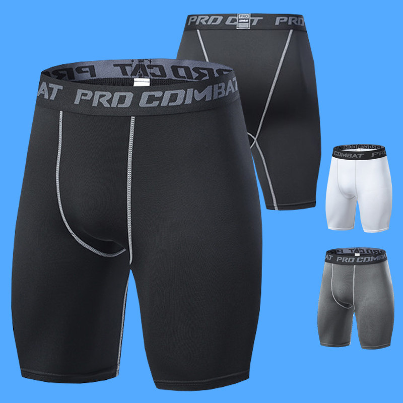 夏季短裤健身裤男士运动紧身裤高弹透气速干篮球打底裤跑步压缩裤