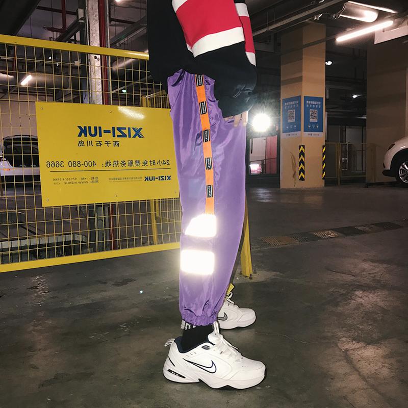 ins Chaopai men and women Lovers money Hip-hop pants Korean Edition Autumn hiphop Reflective motion leisure time Haren pantsin the Men's clothing, Casual pants  category - from Buy2taobao.com to provide professional Taobao agent buy service