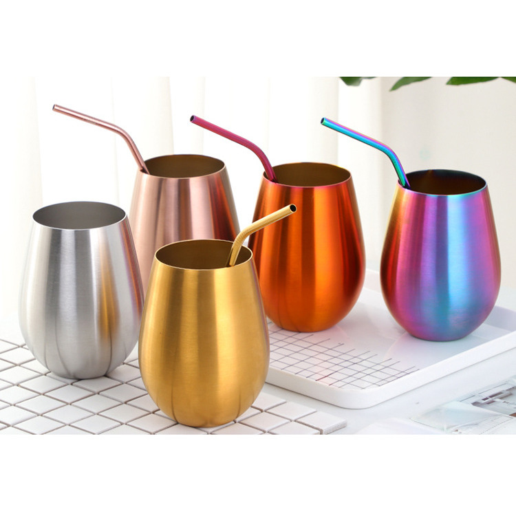 304不锈钢镀钛彩啤酒杯500ml