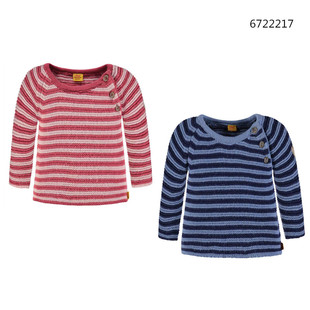 steiff 德国品牌 婴儿针织毛粗毛线羊毛羊绒混纺条纹常规套头衫