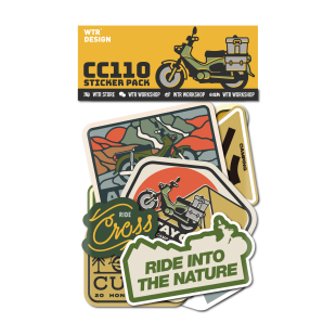 幼兽贴纸CC110露营主题贴纸车贴摩托车改装 防水个性