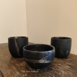 系列7亿岁冰碛岩大苹果器型桶杯内精抛品茗杯100cc 冰川