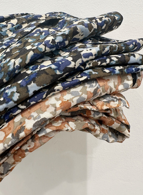 日本l@nvin 100%绢 小碎花 休闲裤A2-290