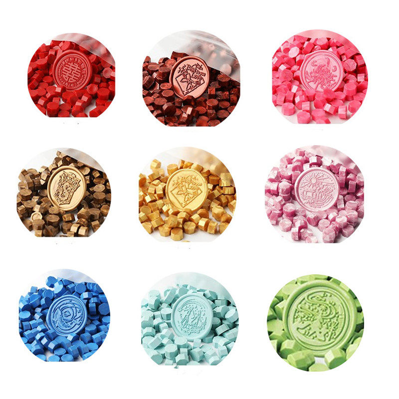 混色珠光火漆蜡粒盒装复古印章封印 生日礼物信封封口礼品装饰