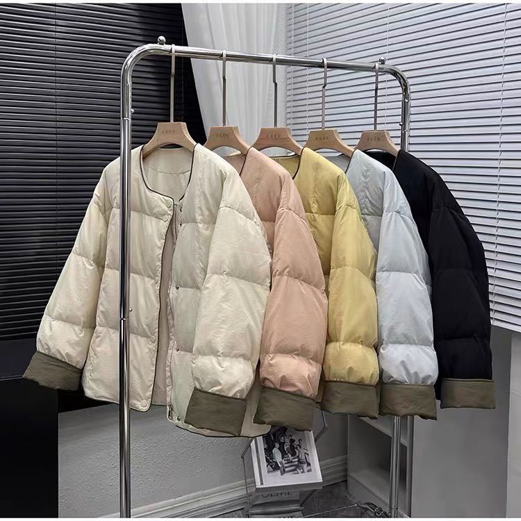 MF微胖大码2025年秋冬新款时尚百搭宽松显瘦短款女休闲薄羽绒服