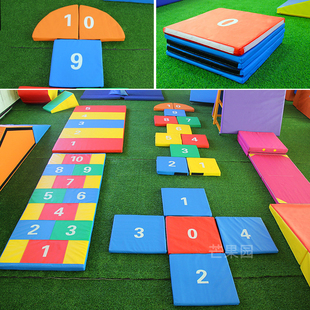 数字跳垫儿童感统训练器材软体爬行垫体适能跳房子地垫室内爬行垫