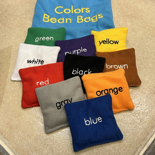 颜色英文沙包幼儿园户外投掷沙包