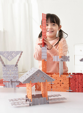 台湾Weplay艺砖逸瓦大型拼插建筑积木玩具感统专注力创意插片3岁