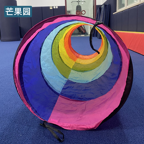 彩色阳光隧道爬行钻洞儿童障碍物婴儿筒幼儿园感统爬爬直筒玩具桶