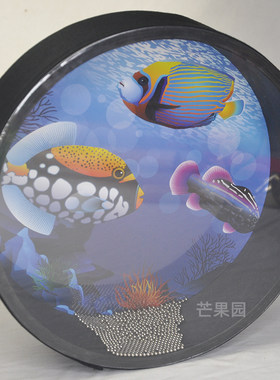 宝宝玩具小鼓幼儿园双面海洋海鼓儿童奥尔夫乐器音乐感统海浪手鼓