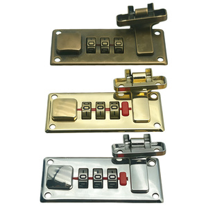 厂家批发箱包配件密码锁扣铁制工具箱皮箱锁扣五金插锁配螺丝