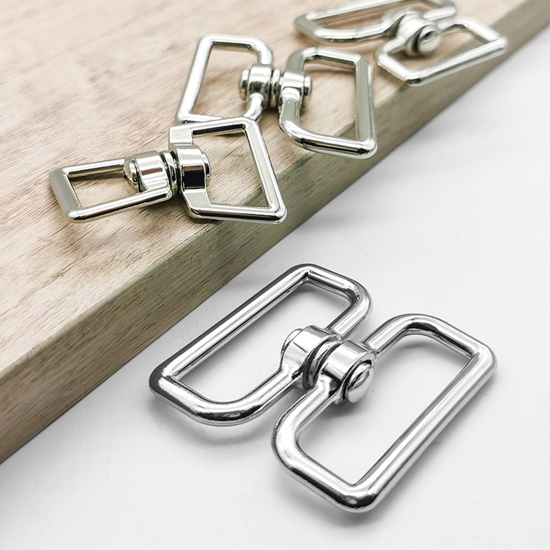 8字扣锌合金狗扣勾扣平头八字万向旋转环钥匙扣箱包金属配件固定