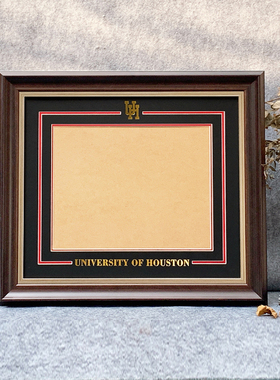 复古实木a4装裱框国外学位证装裱框lettera4定制挂墙木质画框相框