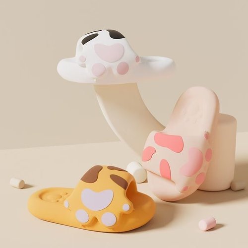可爱少女心新款猫爪拖鞋女夏季室内居家用防滑浴室洗澡亲子拖鞋男