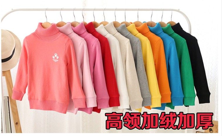 快活龙加绒加厚中大纯棉高领毛衣