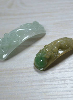 缅甸天然A货糯种老坑双彩绿色翡翠貔貅包挂腰挂车挂手玩手链手牌