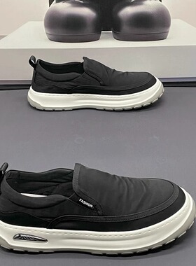 帕达索2025春夏款透气百搭休闲帆布鞋懒人一脚蹬冰丝布鞋男250310