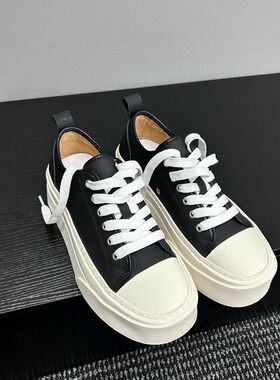 帕达索2024新款男鞋夏季透气休闲皮鞋百搭小白鞋小众板鞋男240523