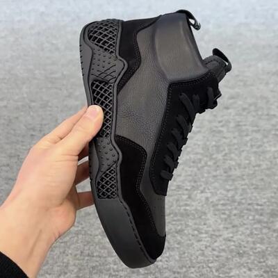 帕达索2024新款男鞋潮流高帮板鞋休闲鞋百搭潮鞋靴子 231111