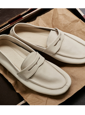 帕达索 春季新款一脚蹬懒人鞋百搭乐福鞋驾车青年鞋豆豆鞋210648