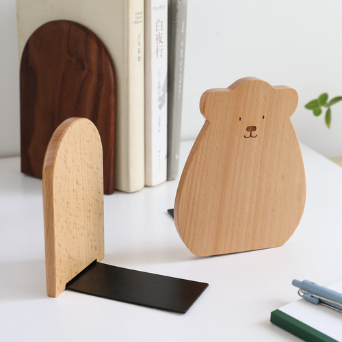 实木书立造型简约耐用