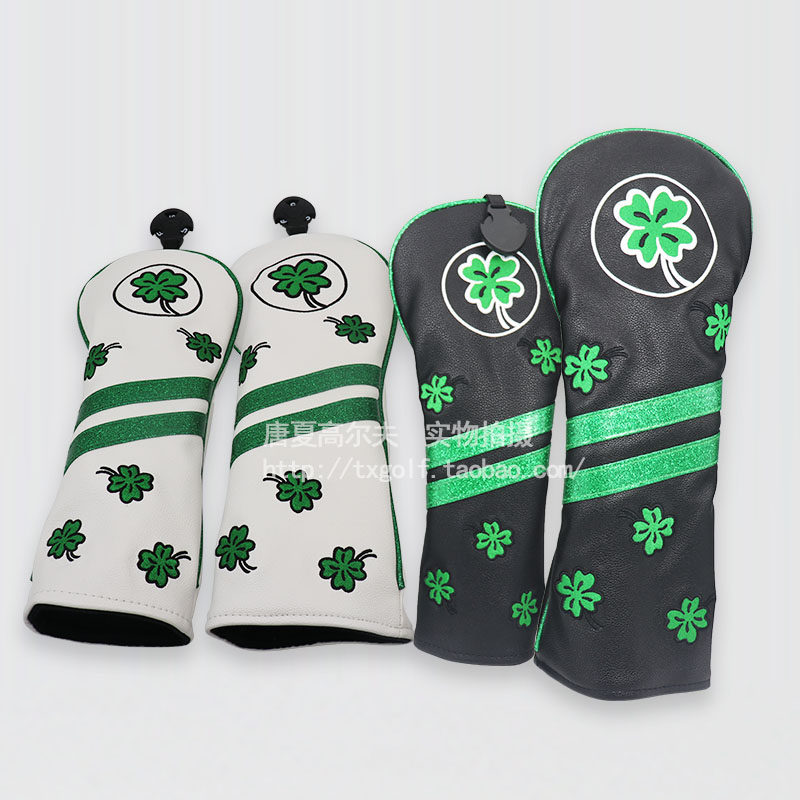 高尔夫球杆木杆套卡通四叶草一号木杆头套3/5号木保护套帽套用品