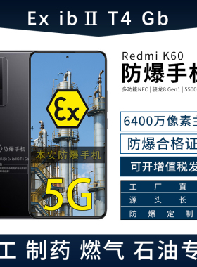 防爆智能手机本安EX化工厂NFC巡检红外小米红米Redmi K60天然气油站制药CT4 加油站本安T4制药厂燃气石油 Pro