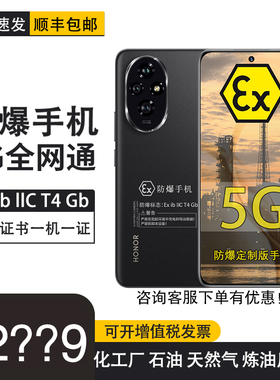 荣耀200 5G智能5300mAh100W 定制版防爆手机NFC化工厂石油库天然气工业医药专用工业巡检加油站石油EX 带证书