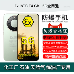 荣耀 80W有线快充防尘抗水IP69定制防爆EX化工厂石油库天然气医药工业专用 X70 8300mAh电池 带证书 honor