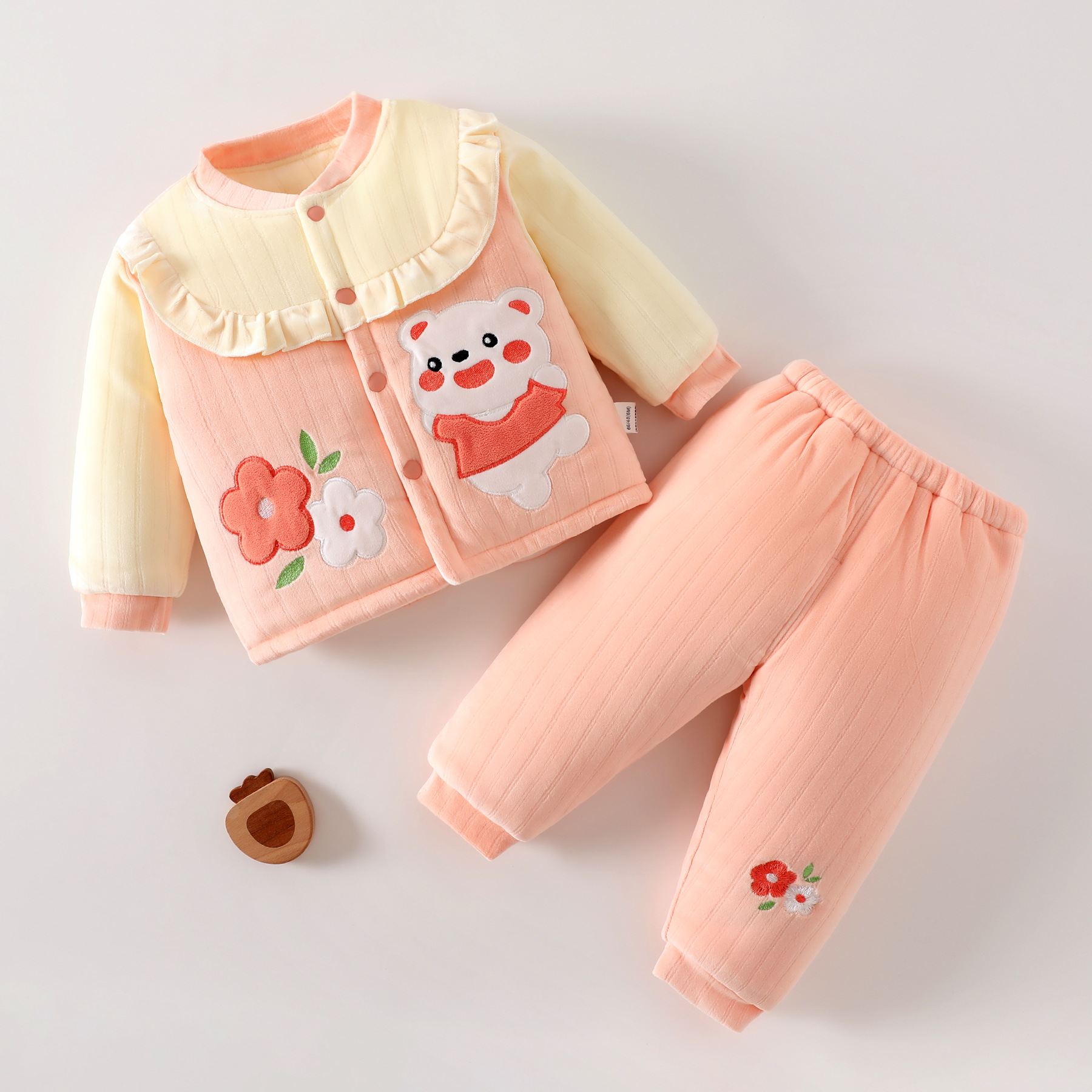 新生婴儿分体套装秋冬保暖棉袄