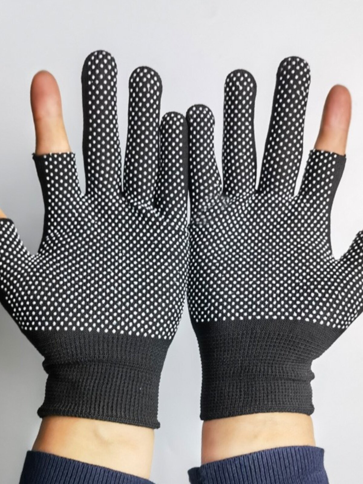 WINTER WARM DEW TWO-FINGER GLOVES 2 FINGER AND HALF FINGERS ANTI-SLIP WEAR-RESISTANT FISHING EQUIPMENT TOUCH SCREEN REPAIR FACTORY WORK COTTON